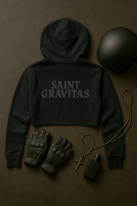 GRIT BUILDS GODS – Women’s Crop Hoodie