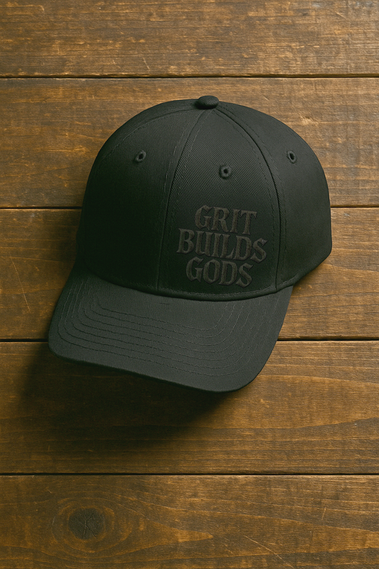 GRIT BUILDS GODS – Blackout Trucker Hat