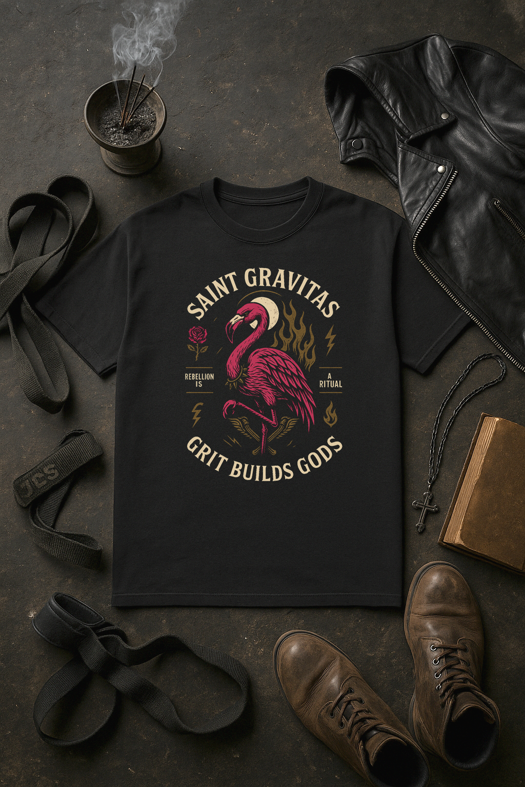 REBEL RITUAL TEE — FLAMINGO EDITION